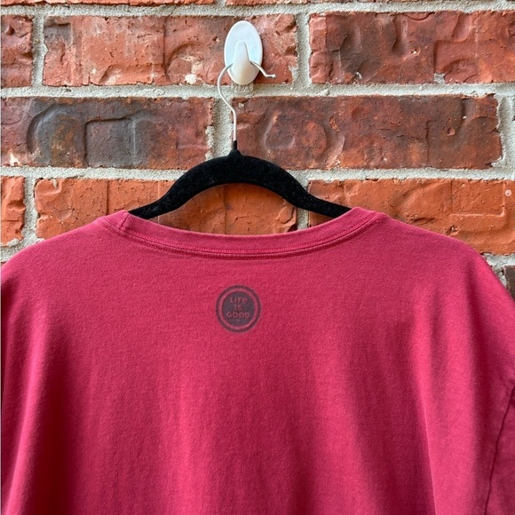 Life Is Good Mens 2X Red Short Sleeve Beer Happy Graphic Crusher Tee - Picture 4 of 9